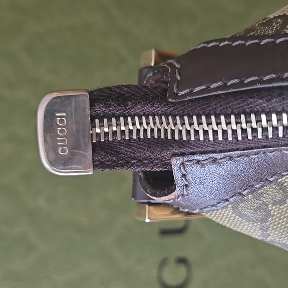 EUC GUCCI GG Logo Canvas Leather Shoulder Saddle Messenger Bag w/ dust bag - Picture 5 of 9